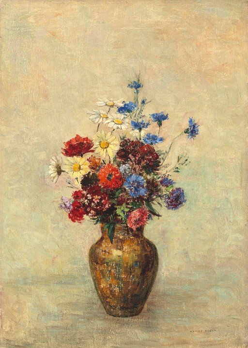 Vase of Wildflowers Still Life Painting
