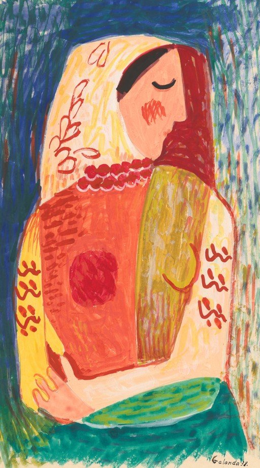Abstract Embrace: A Mother and Child's Tender Moment