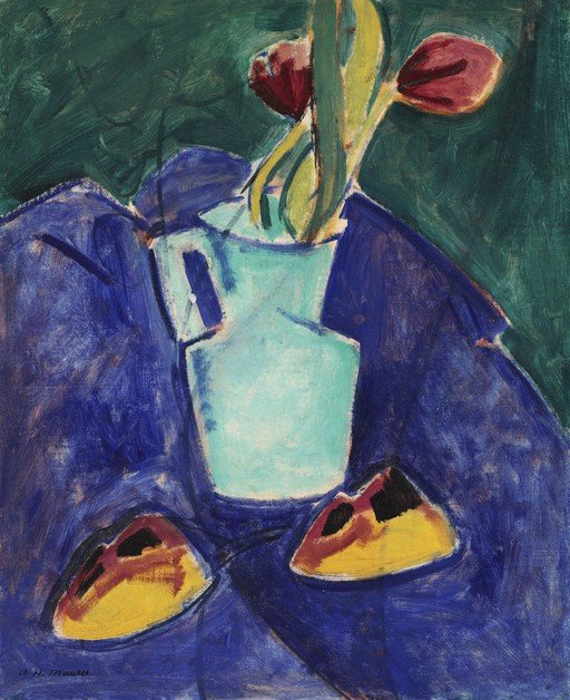 Still Life with Tulips and Shoes