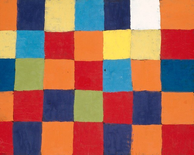Abstract Composition of Colorful Squares