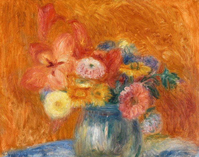 Impressionist Still Life of Flowers in a Vase