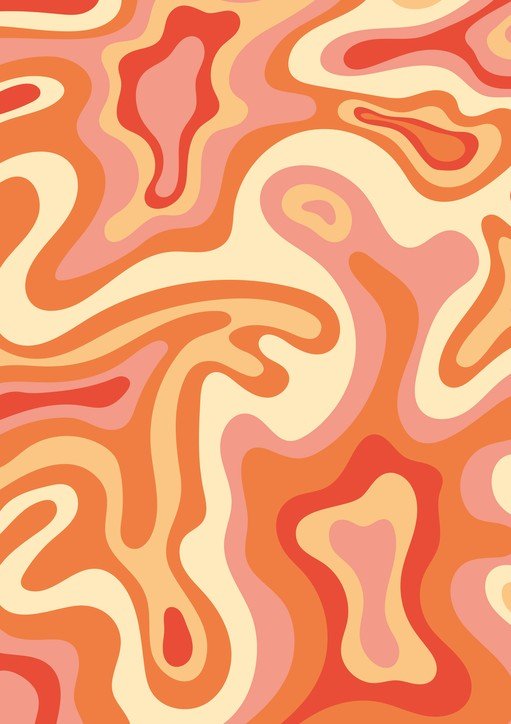 Retro Swirl Pattern in Warm Tones