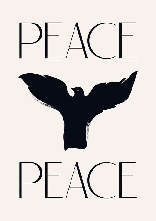 Dove of Peace with Repeating Word