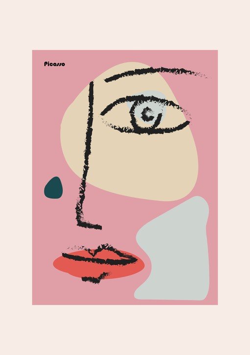 Abstract Face Art by Picasso
