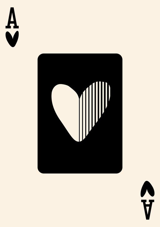 Ace of Hearts Playing Card Graphic