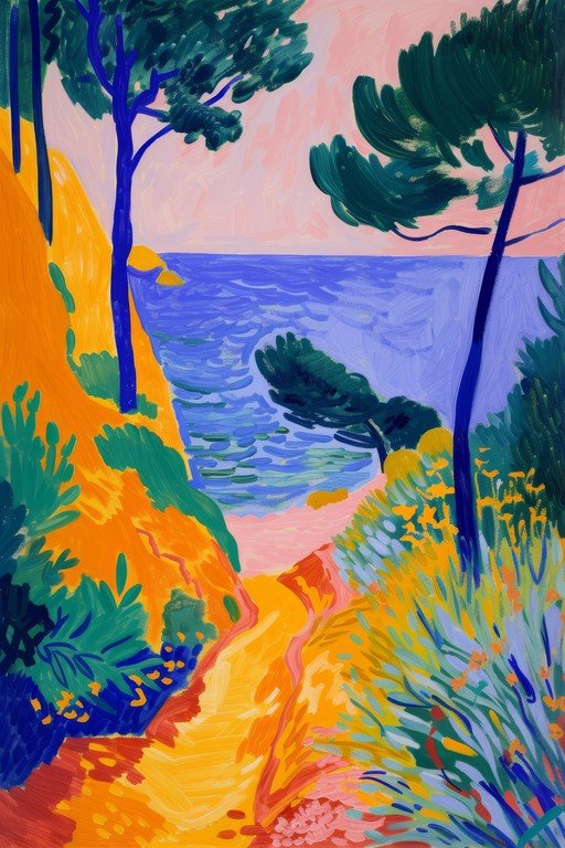 Vibrant Coastal Landscape Painting