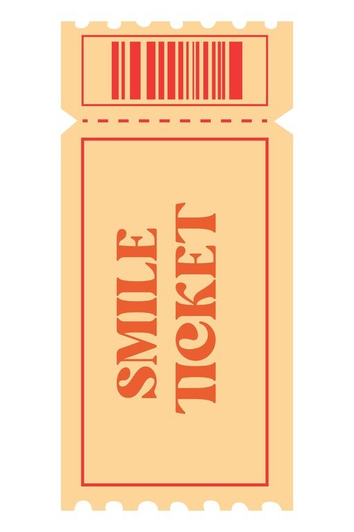 Smile Ticket Graphic with Barcode