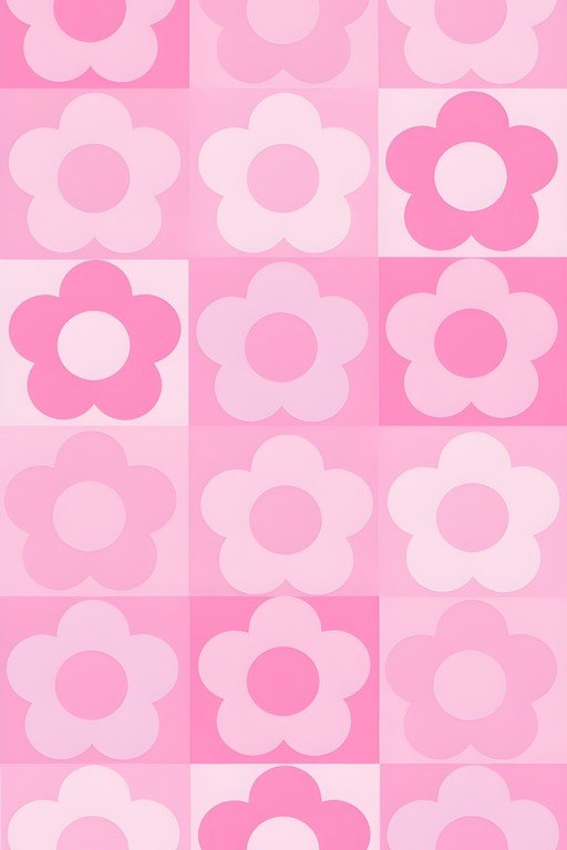 Retro Pink Flower Pattern
