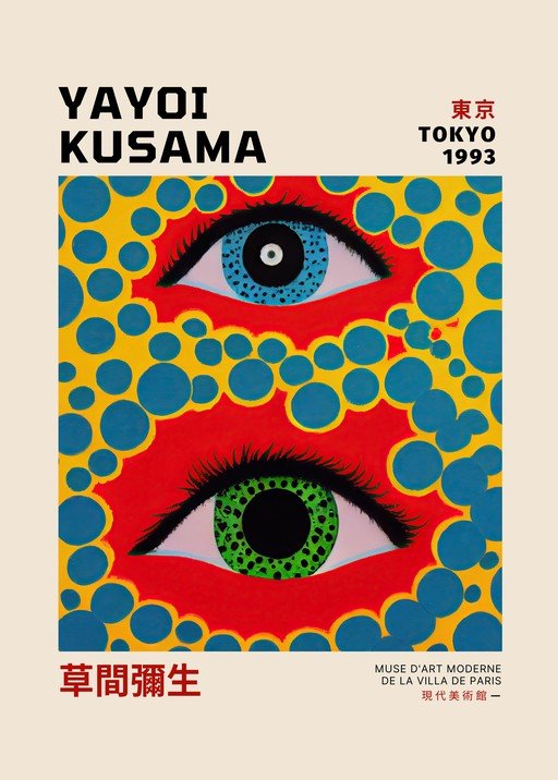 Yayoi Kusama's Iconic Eyes Poster