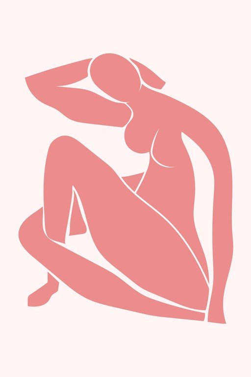Abstract Pink Nude Figure