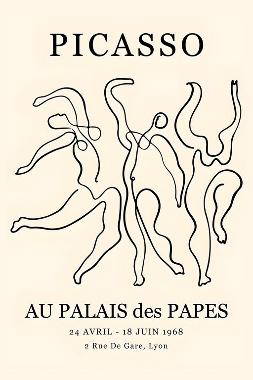 Picasso Exhibition Poster: Dancers at Palais des Papes