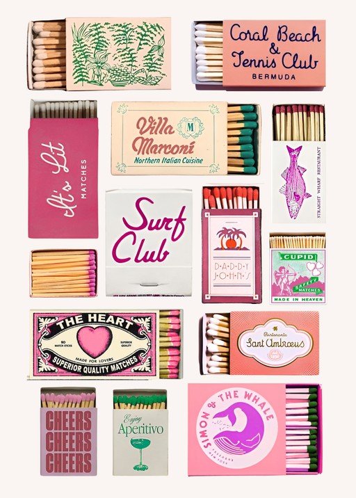Collection of Vintage-Style Matchboxes