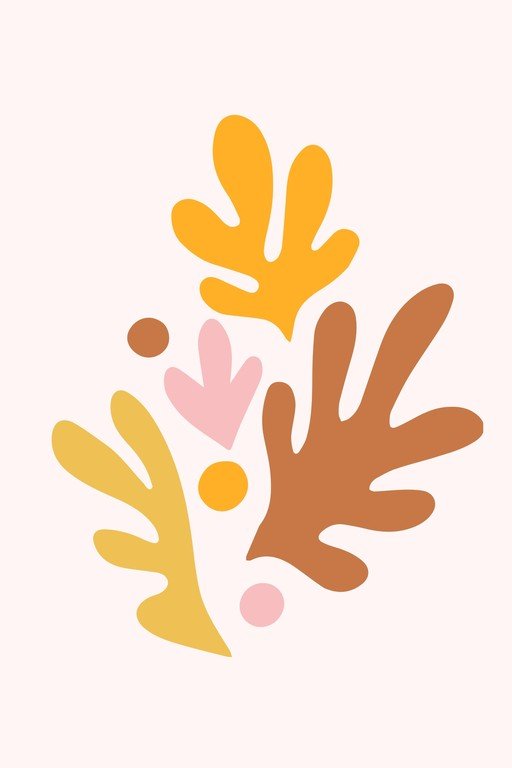 Abstract Organic Shapes in Warm Earth Tones