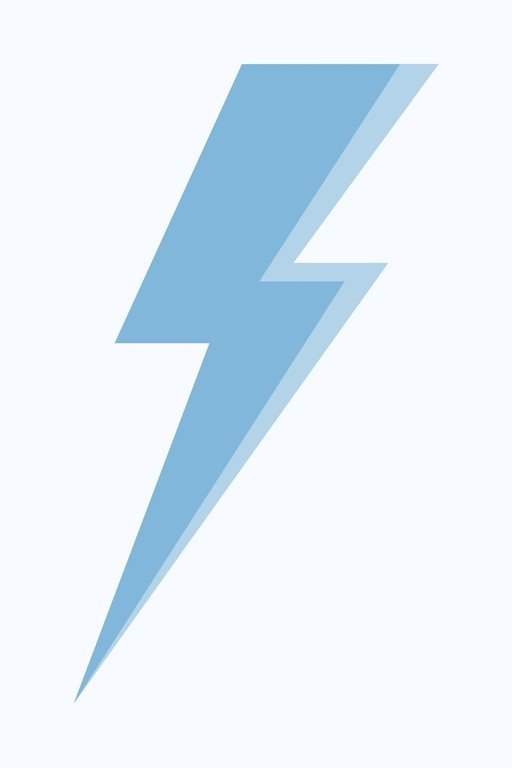 Blue Lightning Bolt Icon