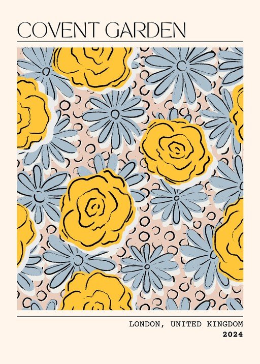 Covent Garden Floral Poster