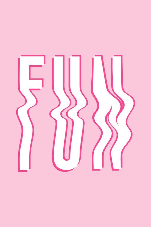 Fun Typography with Pink and White