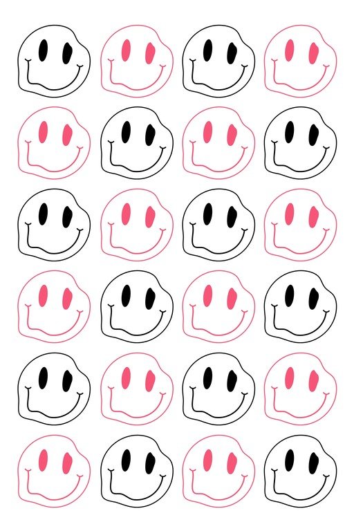 Melting Smiley Face Pattern