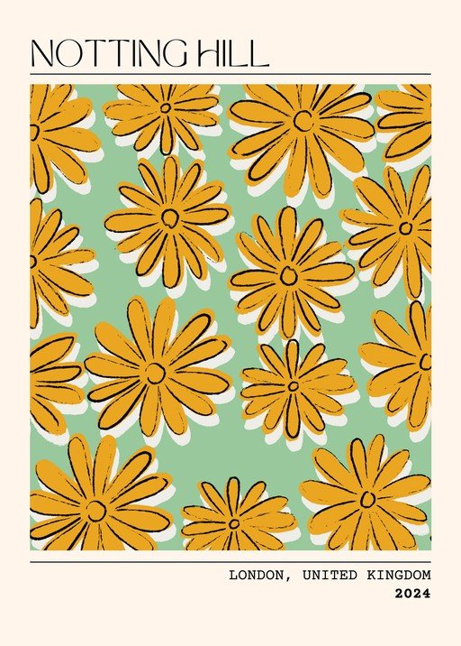 Notting Hill Floral Poster