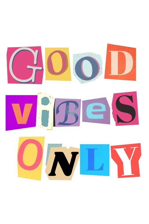 Good Vibes Only Cutout Letter Art