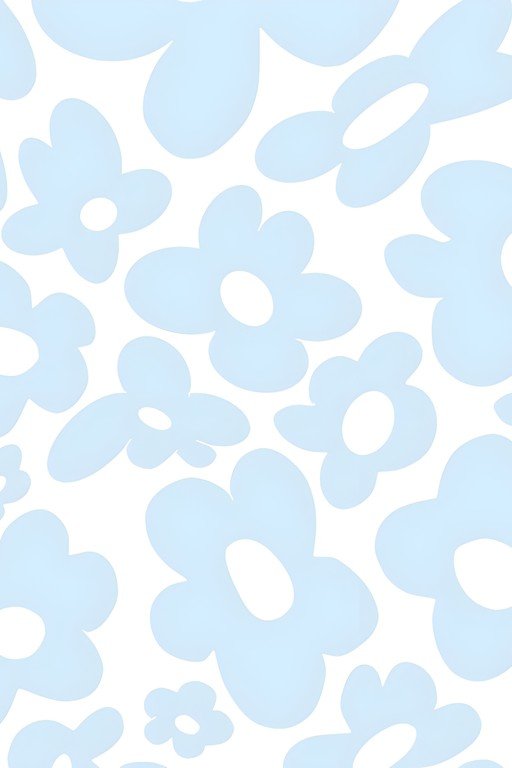 Pastel Blue Floral Pattern