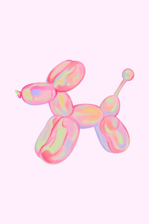 Pink Balloon Dog Art