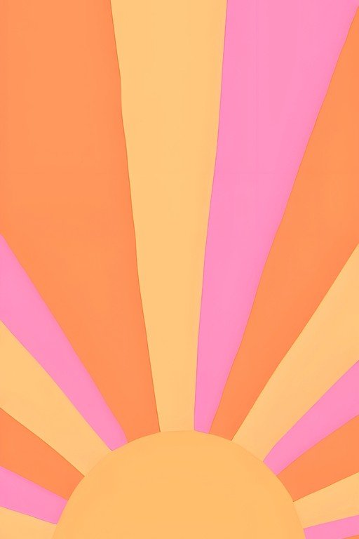 Retro Sunburst Design with Warm Colors