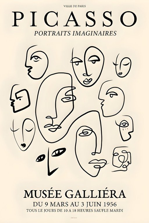 Picasso "Portraits Imaginaires" Exhibition Poster