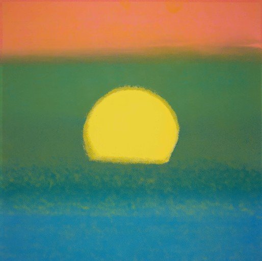Abstract Sunset Over Water