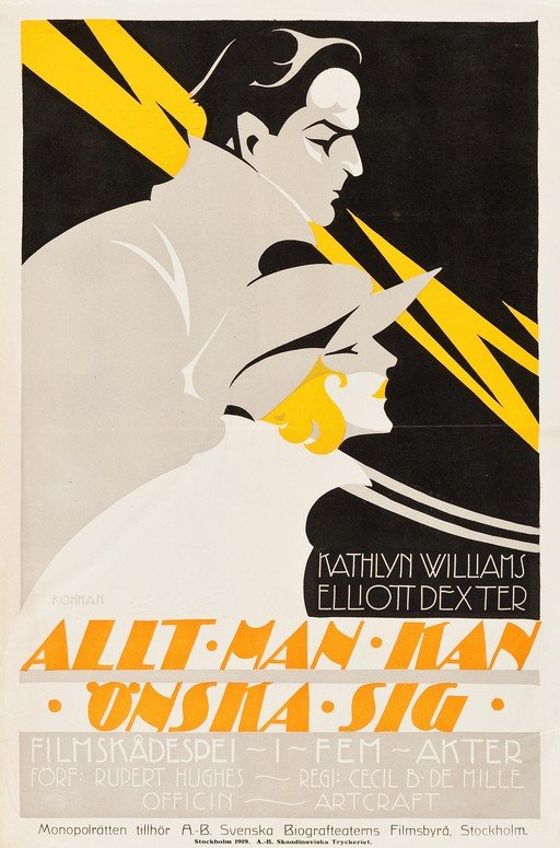 Art Deco Film Poster: Man and Woman in Profile