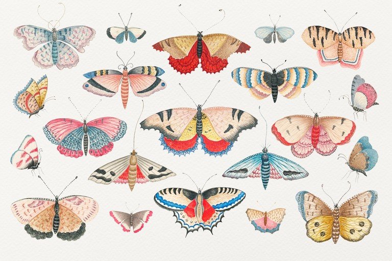 Vintage Butterfly Illustrations Collection
