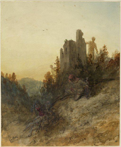 Romantic Landscape with Figures and Ruins