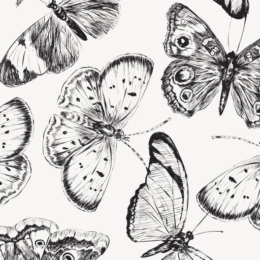 Sketchy Butterfly Pattern