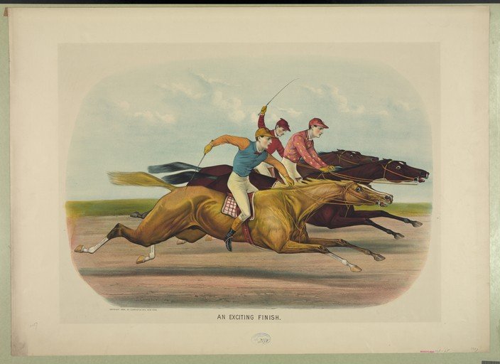 Exciting Horse Race Finish