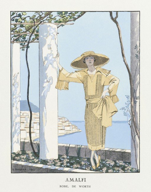Amalfi Fashion Illustration by Georges Barbier
