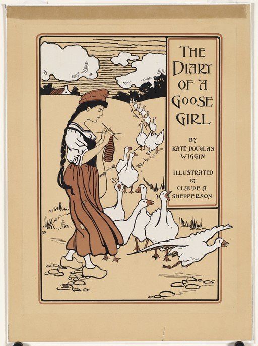The Diary of a Goose Girl Book Cover Illustration