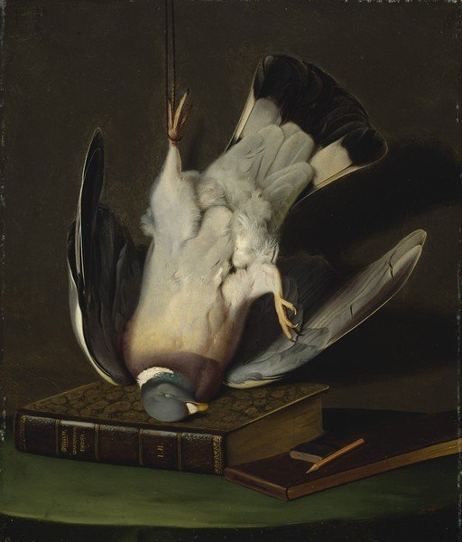 Still Life with Dead Pigeon and Books