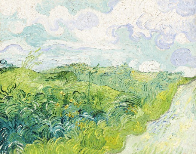 Wheat Field with Cypresses