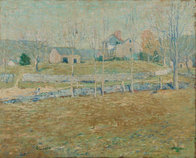 Impressionist Landscape of a Rural Farmstead
