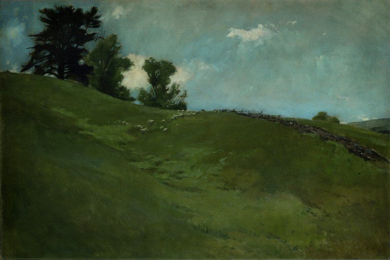 Pastoral Landscape with Sheep and Trees