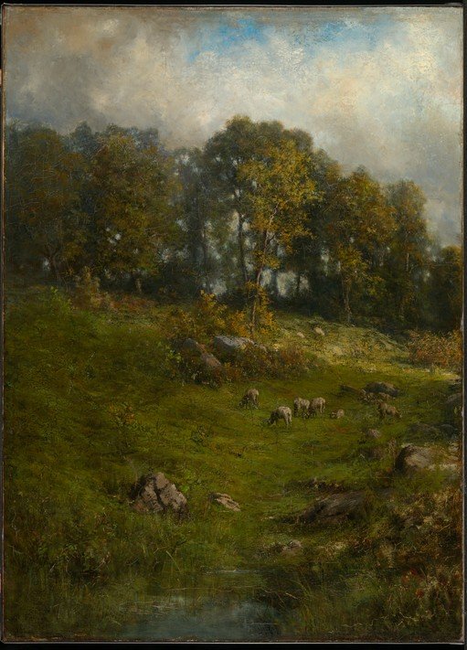 Pastoral Landscape with Sheep Grazing