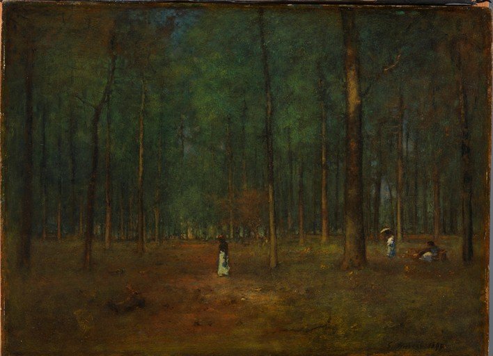 Figures in a Forest Clearing