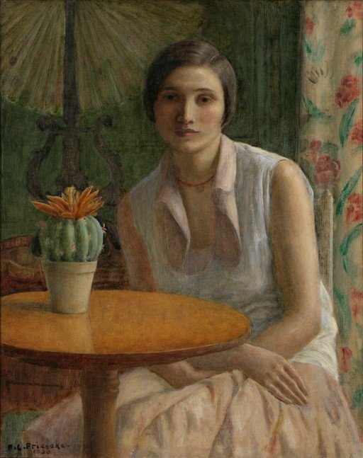 Portrait of a Woman with a Cactus