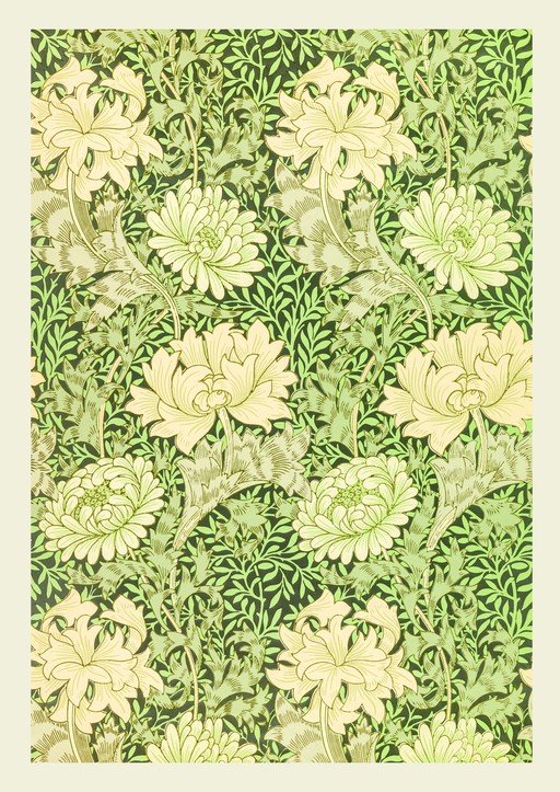 William Morris Chrysanthemum Wallpaper Pattern