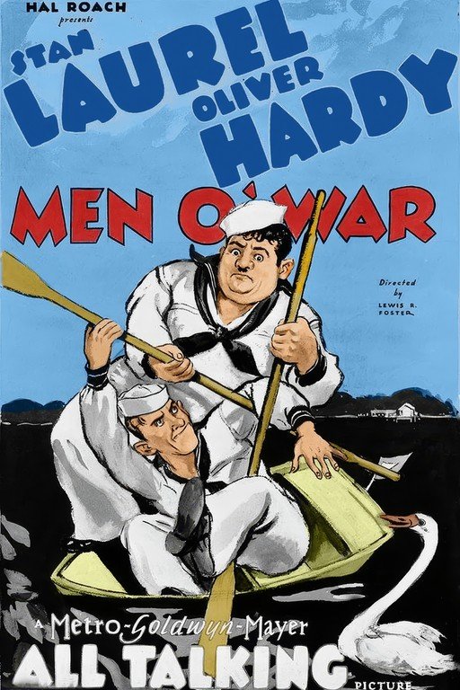 Laurel and Hardy in Men O' War Movie Poster