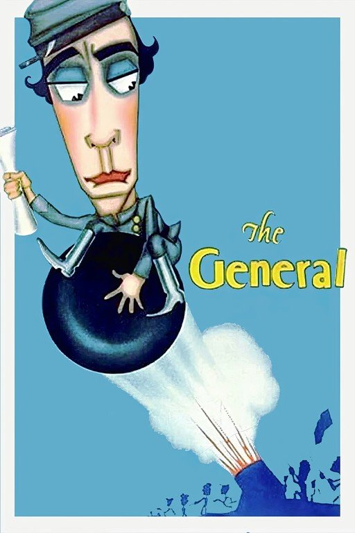 The General: Cartoon of a Man Riding a Cannonball