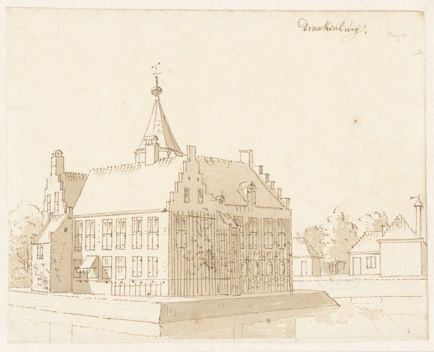 Drawing of Drakenburg Castle, The Hague