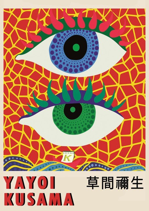Yayoi Kusama's Iconic Eyes Poster