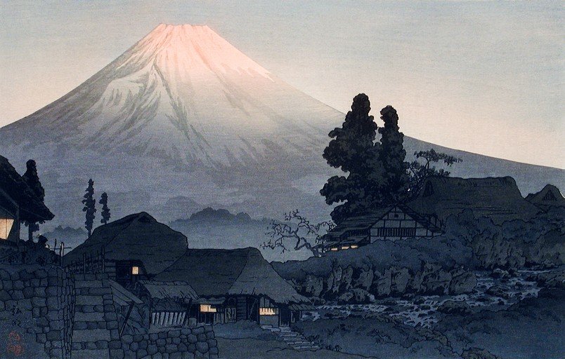 Mount Fuji Village at Dusk