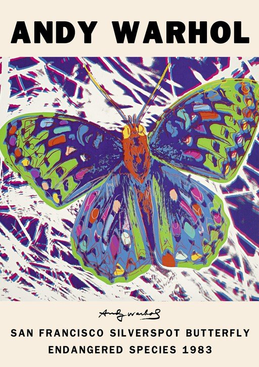 Andy Warhol's San Francisco Silverspot Butterfly Endangered Species 1983