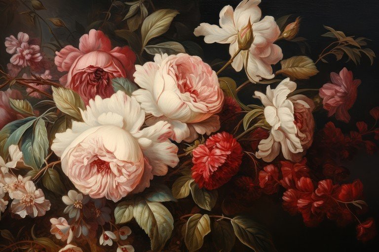 Classic Floral Still Life Painting